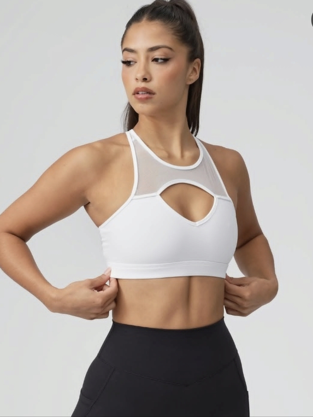 Buffbunny White Ambrosia Sports Bra, Size XXL, EUC